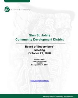 Glen St. Johns Community Development District - Board of Supervisors' Meeting October 21, 2020 - Glen St. Johns CDD