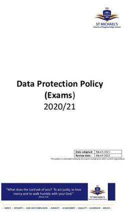 Data Protection Policy (Exams) 2020/21 - St Michael's CE High School