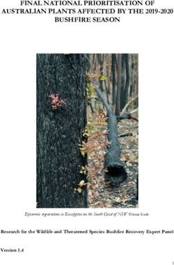 FINAL NATIONAL PRIORITISATION OF AUSTRALIAN PLANTS AFFECTED BY THE 2019-2020 BUSHFIRE SEASON