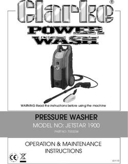 PRESSURE WASHER MODEL NO: JETSTAR 1900 OPERATION & MAINTENANCE INSTRUCTIONS - WARNING Read the instructions before using the machine