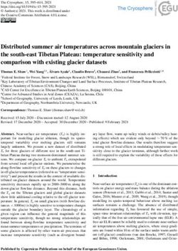 Distributed summer air temperatures across mountain glaciers in the south-east Tibetan Plateau: temperature sensitivity and comparison with ...