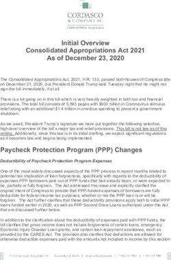 Initial Overview Consolidated Appropriations Act 2021 As Of December 23 ...