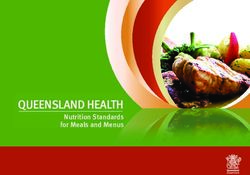 QUEENSLAND HEALTH Nutrition Standards for Meals and Menus