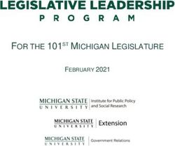 FOR THE 101ST MICHIGAN LEGISLATURE - FEBRUARY 2021