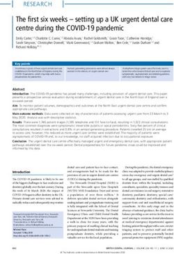 The first six weeks - setting up a UK urgent dental care centre during the COVID-19 pandemic - Nature