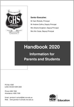 Handbook 2020 Information for Parents and Students - Gorokan High School