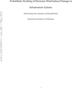 Probabilistic Modeling of Hurricane Wind-Induced Damage in Infrastructure Systems - Derek Chang, Kerry Emanuel, and Saurabh Amin Massachusetts ...