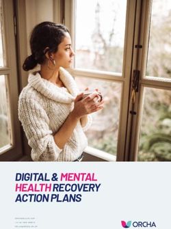 DIGITAL & MENTAL HEALTH RECOVERY ACTION PLANS