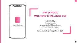 PM SCHOOL WEEKEND CHALLENGE #19 - Submitted By: Ananya Nandan at Indian Institute of Foreign Trade, Delhi