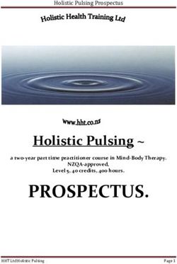 PROSPECTUS. Holistic Pulsing - Holistic Pulsing Prospectus - Holistic Health Training