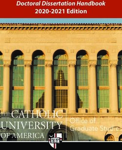 Doctoral Dissertation Handbook - 2020-2021 Edition