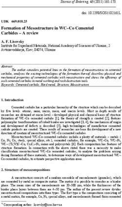 Formation of Mesostructure in WC-Co Cemented Carbides - A review