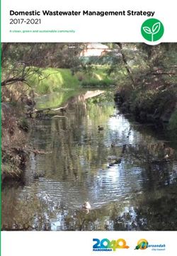 Domestic Wastewater Management Strategy - 2017-2021 A clean, green and sustainable community