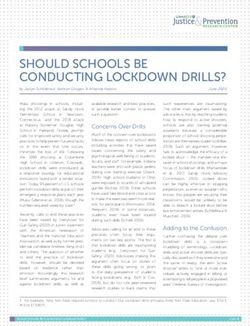 SHOULD SCHOOLS BE CONDUCTING LOCKDOWN DRILLS? - US ...