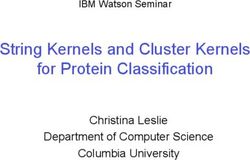 String Kernels and Cluster Kernels for Protein Classification - Christina Leslie Department of Computer Science Columbia University