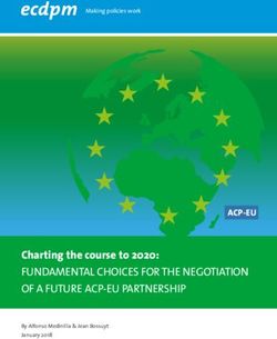 Charting the course to 2020: FUNDAMENTAL CHOICES FOR THE NEGOTIATION OF A FUTURE ACP-EU PARTNERSHIP - Ecdpm