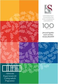 2019 Admission Requirements for Undergraduate Programmes