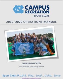 2019-2020 OPERATIONS MANUAL - Sport Clubs P.L.U.S. Play Lead... Unite Serve CLUB FIELD HOCKEY - UNC Campus Recreation