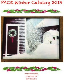 PACE Winter Catalog 2019 - Hand painting courtesy of Bev Heling - AWS