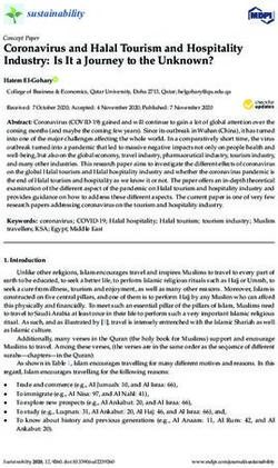 Coronavirus and Halal Tourism and Hospitality Industry: Is It a Journey to the Unknown? - MDPI