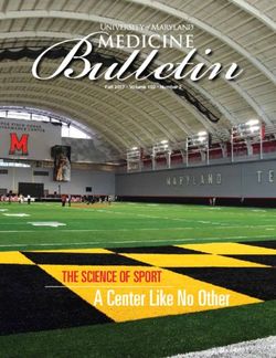 A center Like no other - The Science of SporT - Fall 2017 Volume 102 Number 2 Bu - Medical Alumni Association