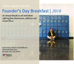 Founder's Day Breakfast | 2018 - Table Captain Packet An Annual Benefit to aid individuals suffering from homelessness, addiction and mental ...