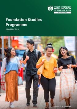 Foundation Studies Programme - PROSPECTUS - POWERED BY UP EDUCATION