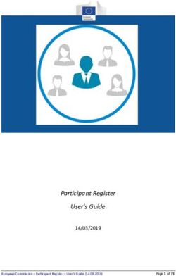Participant Register User's Guide 14/03/2019
