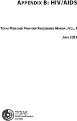 APPENDIX B: HIV/AIDS JUNE 2021 - TEXAS MEDICAID PROVIDER PROCEDURES MANUAL: VOL. 1 - TMHP
