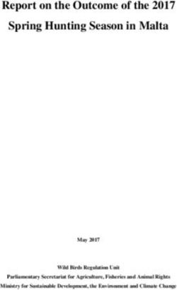 Report on the Outcome of the 2017 Spring Hunting Season in Malta