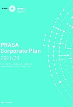 PRASA Corporate Plan 2021/23 - To provide safe, reliable, affordable and clean passenger rail and bus services - Parliament of South Africa