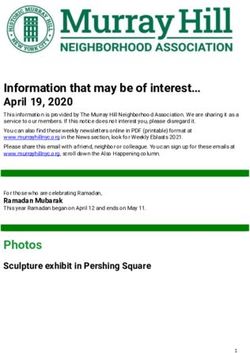 Information that may be of interest April 19, 2020 - Murray ...