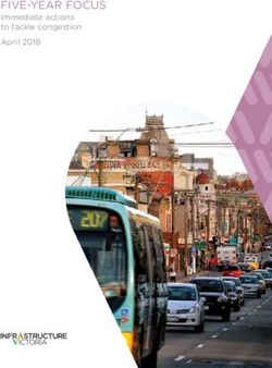 FIVE-YEAR FOCUS Immediate actions to tackle congestion April 2018 - Infrastructure Victoria
