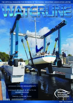 THE OFFICIAL MAGAZINE FOR MEMBERS OF THE MARINA INDUSTRIES ASSOCIATION LIMITED - UPGRADES AND RE-DEVELOPMENTS SNAPSHOT OF COVID-19 IMPACTS ON ...
