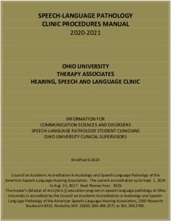 SPEECH-LANGUAGE PATHOLOGY CLINIC PROCEDURES MANUAL