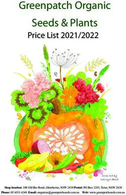 Greenpatch Organic Seeds & Plants - Price List 2021/2022