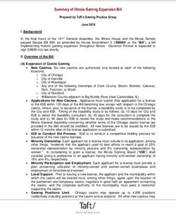 Summary of Illinois Gaming Expansion Bill