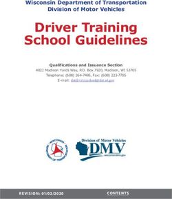 Driver Training School Guidelines - Wisconsin DOT