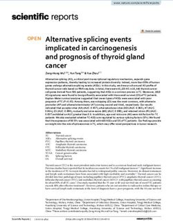 Alternative splicing events implicated in carcinogenesis and prognosis of thyroid gland cancer