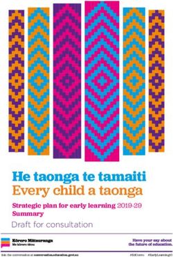He taonga te tamaiti Every child a taonga - Draft for consultation - Education Conversation