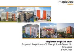 Mapletree Logistics Trust Proposed Acquisition of 9 Changi South Street 2 in Singapore 9 July 2021 - Mapletree ...