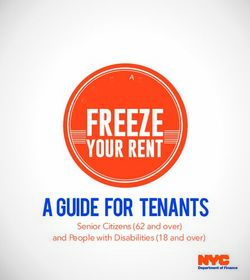 FREEZE YOUR RENT A GUIDE FOR TENANTS - NYC.gov