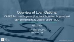 Overview of Loan Options: CARES Act Loan Programs (Paycheck Protection Program) and SBA Economic Injury Disaster Loans (EIDL)