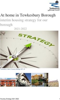 At home in Tewkesbury Borough - interim housing strategy for our borough 2021-2022 - interim housing strategy for ...
