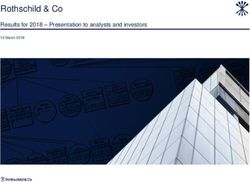 Rothschild & Co Results for 2018 - Presentation to analysts and investors