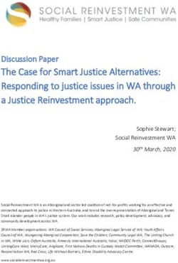 The Case for Smart Justice Alternatives: Responding to justice issues in WA through a Justice Reinvestment approach.