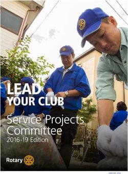LEAD YOUR CLUB Service Projects Committee 2016-19 Edition