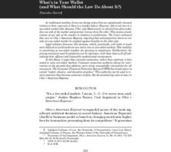 What's in Your Wallet (and What Should the Law Do About It?) - The University of Chicago Law Review