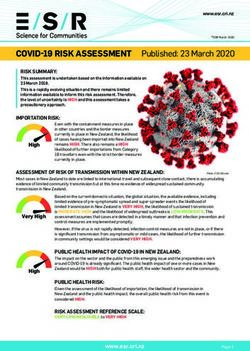 COVID-19 RISK ASSESSMENT Published: 23 March 2020 - ESR