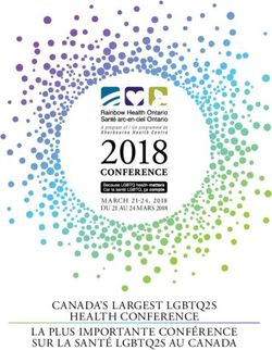 CANADA'S LARGEST LGBTQ2S HEALTH CONFERENCE LA PLUS IMPORTANTE CONFÉRENCE SUR LA SANTÉ LGBTQ2S AU CANADA - M A RCH 21-24, 2018 DU 21 AU 24 MARS 2018